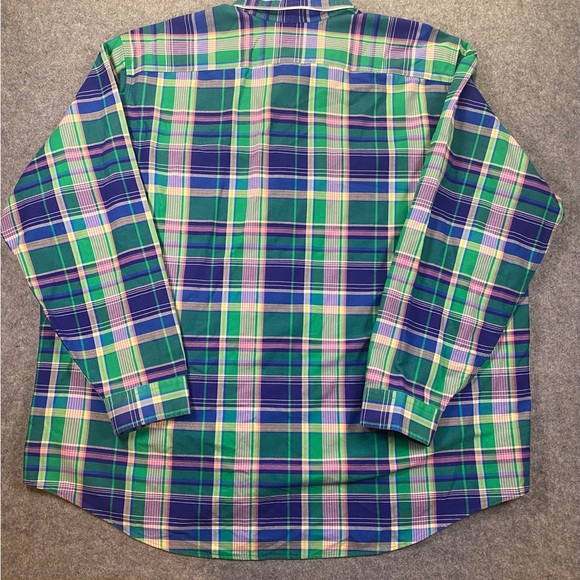 Polo by Ralph Lauren Men's Multicolor Plaid Dress Shirt, Long Sleeve, Size 3XB - Picture 12 of 14